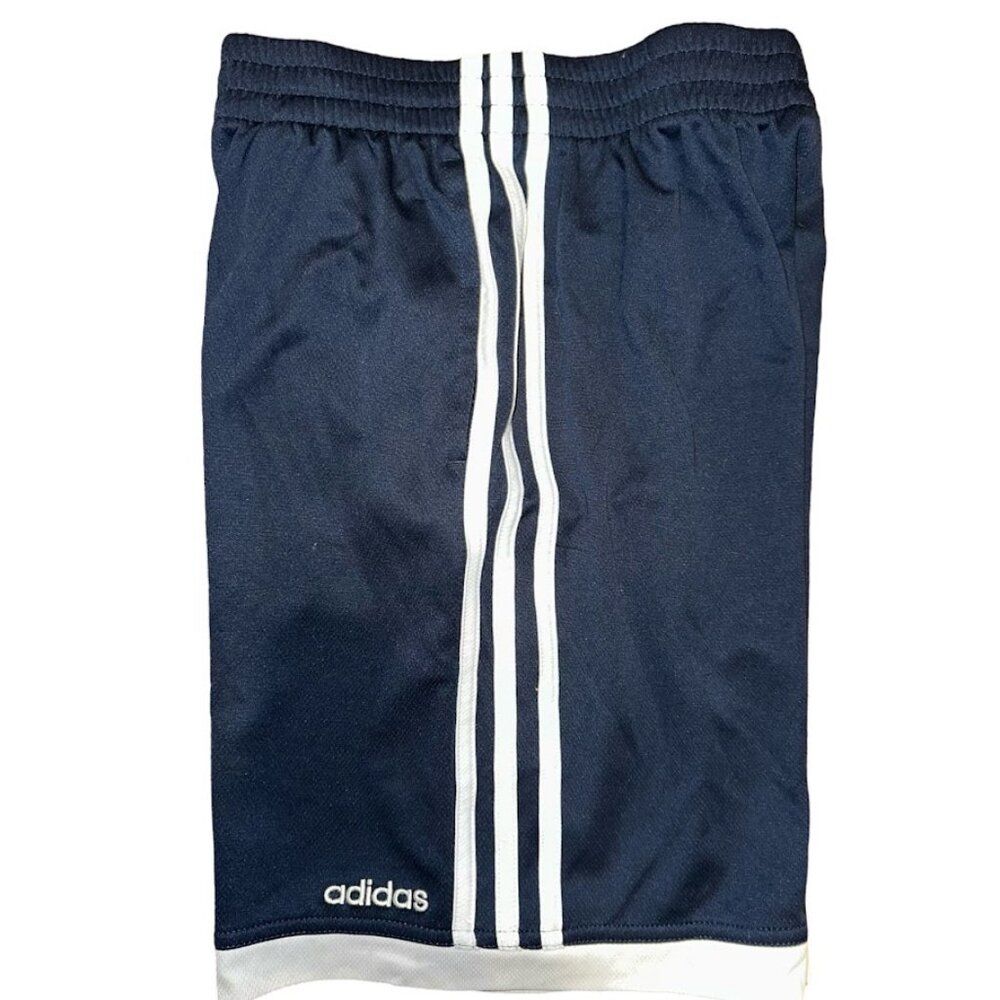 Boys Blue & White Adidas Athletic Shorts Size Large Youth
